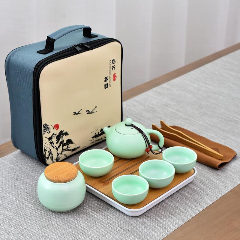 Portable One Pot Four Cups Dehua Dingyao Tea Set Will Sell Gifts Ceramic Travel Tea Set