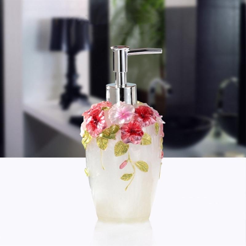 1pc 360ml Pump Bottle Refillable Empty Decorative Liquid Holder Lotion Dispenser Container for Liquid Soap Shampoo Shower Gel