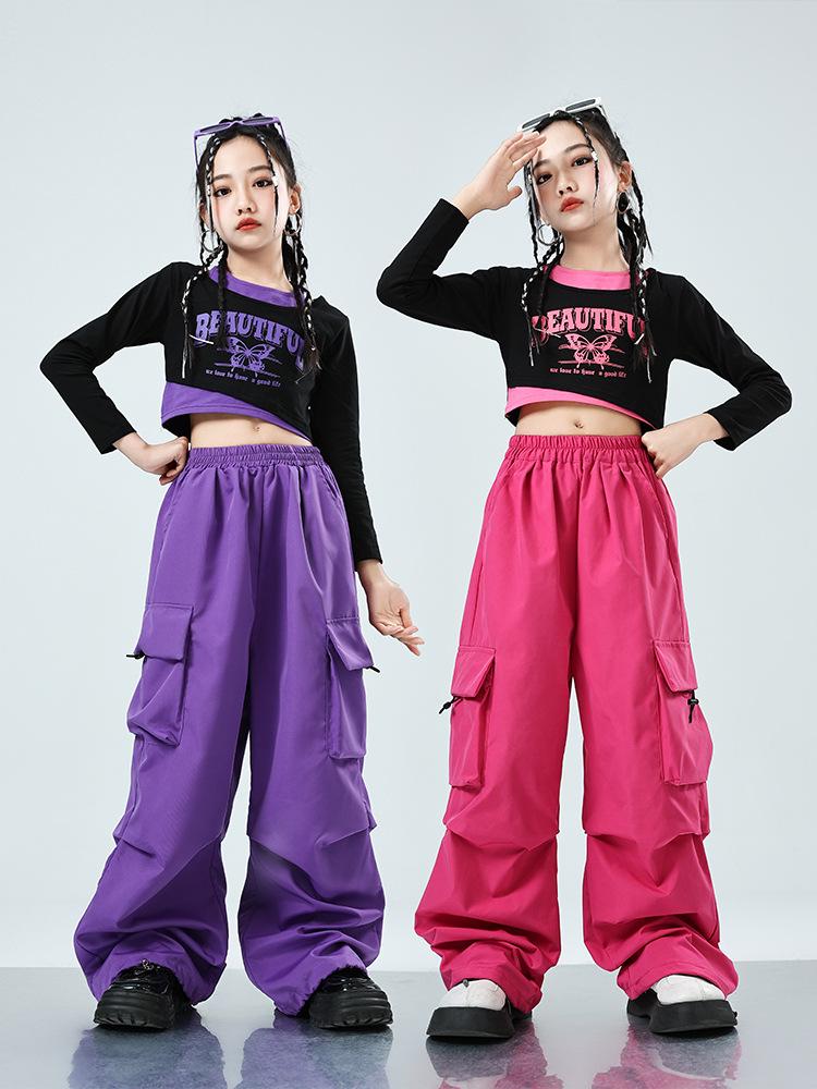 Girls' Trendy Street Dance Hip Hop Performance Outfit