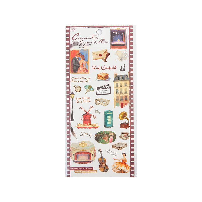 Yu Xian Light and Shadow Landscape Stickers: Creative American Style for Journal DIY & Collage