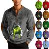 Mens Christmas Sweater Zip Up Sweatshirts Vintage Knit Graphic Sweatshirt Xmas Stand Collar Pullover
