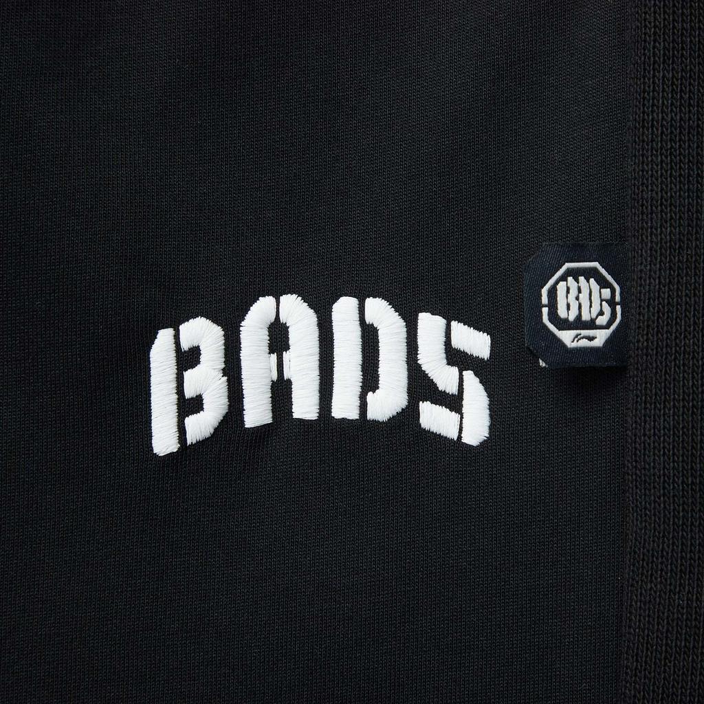 Li-Ning Badfive Letter Mid-Rise Drawstring Breathable Versatile Straight Leg Casual Pants Men Bottoms Black AKLV081-3