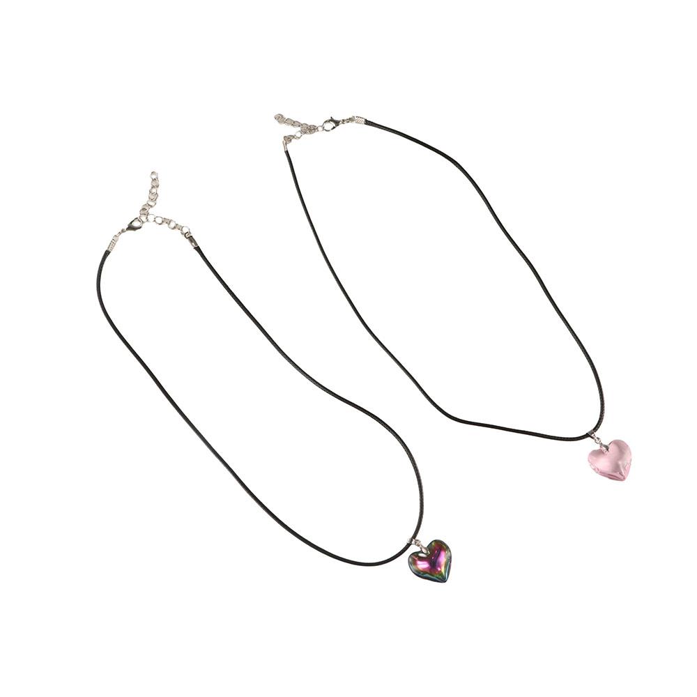 Vintage Heart Crystal Necklace Gothic Heart Necklaces Choker Red Heart Pendant  Friends Gift