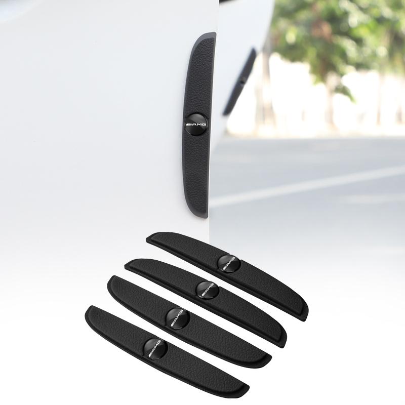 4Pcs Rubber Anti-Collision Strip Car Door Rearview Mirror Protector Stickers For Mercedes Benz AMG Smart W205 C300 W203 W206 YM9