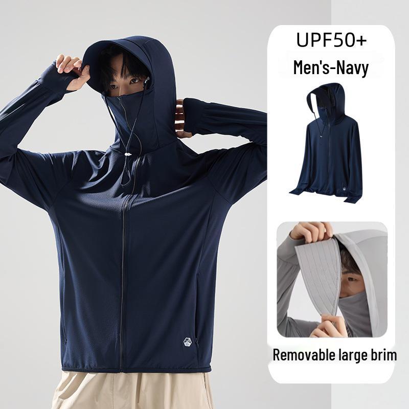 Unisex Outdoor UV Protection Clothing with Detachable Brim - UPF 50+ Breathable Summer Fishing Wear