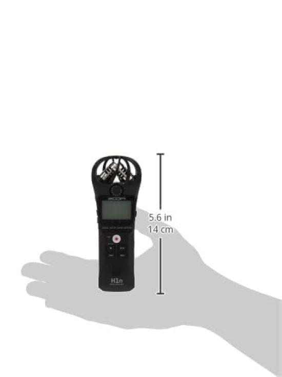 Zoom H1n Portable Recorder with Onboard Stereo Camera Records to SD Compact USB Music Video Interview Use Microphone, Mountable, Card, Microphone,