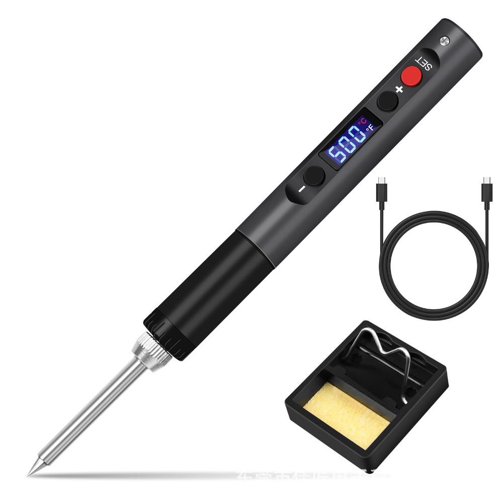 LCD Digital Soldering Iron Kit Adjustable Temperature Welding Pen  Electronic Component