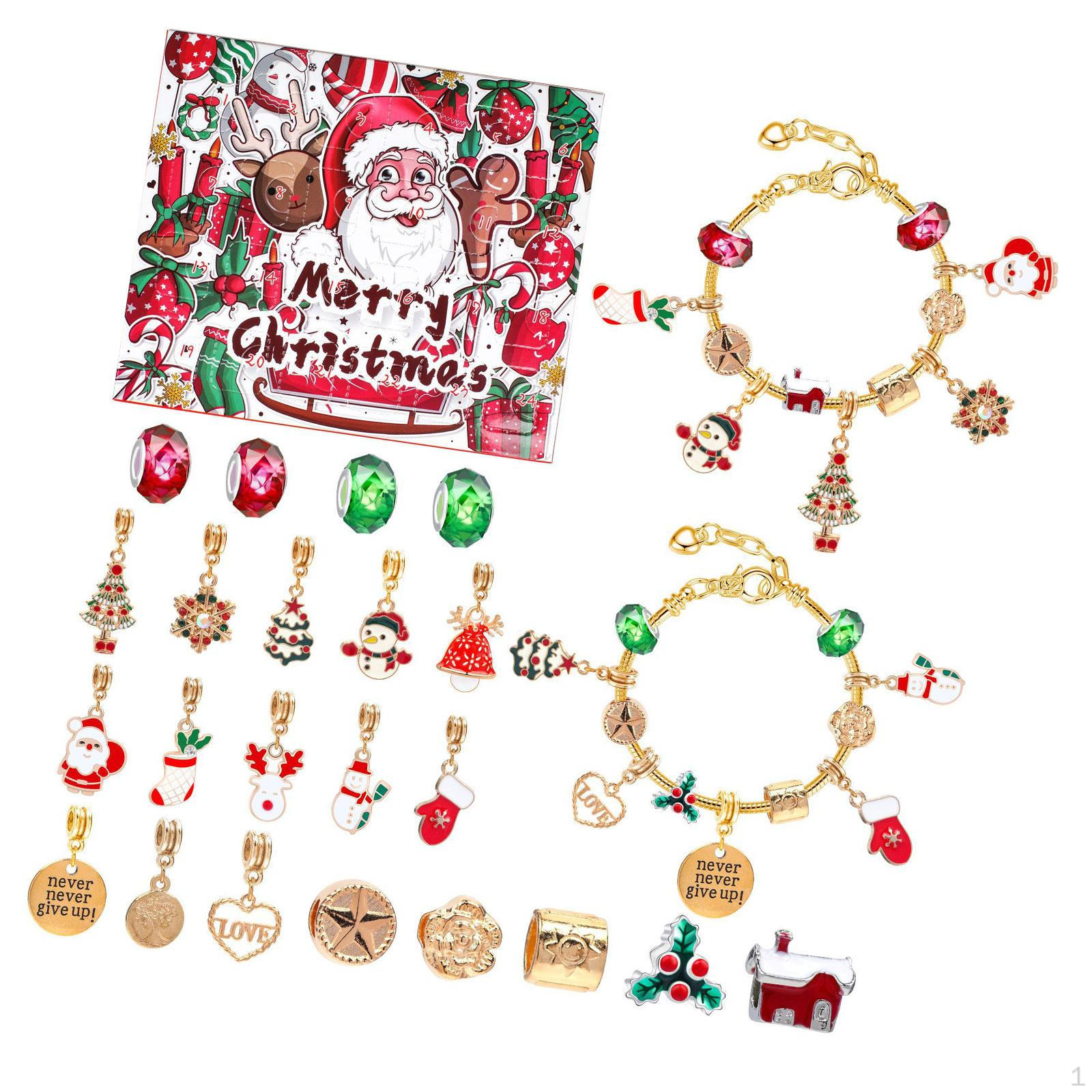 

Рождественские браслеты, подвески, бусины, ассортимент, легкий, универсальный рождественский подарок