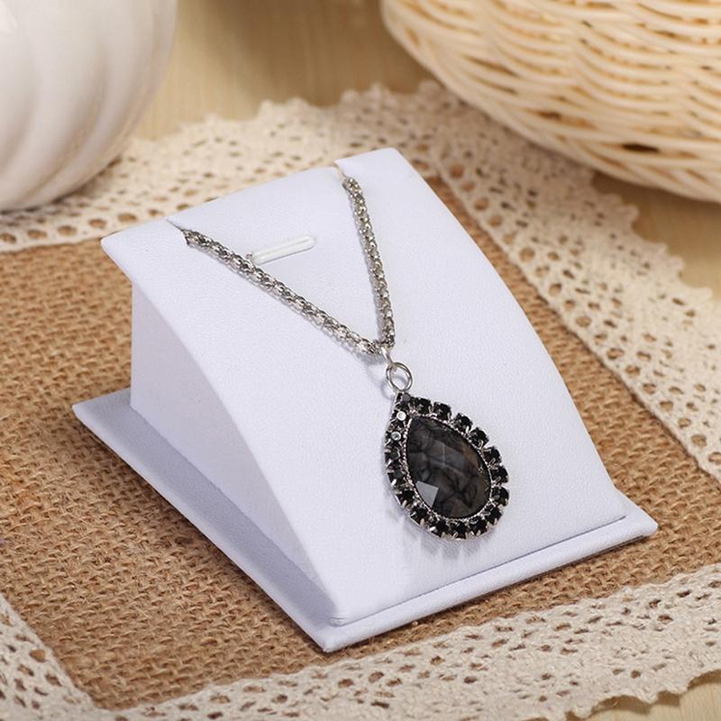 

Держатель подставка для украшений для прилавка, реквизит для витрины, для кулонов, ожерелий, цепочек, органайзер для подарков, бархатная мини портативная стойка для дисплея белый