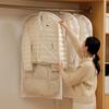 Waterproof Hanging Vacuum Storage Bag Dustproof with Zipper Clothes Storage Bag Space Saving Reusable Garment Organizer Wardrobe