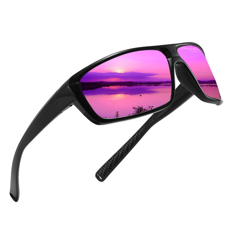 Occhiali da Sole Sportivi Polarizzati con Montatura Quadrata Protezione UV400 per Uomini Donne Outdoor Guida Pesca Ciclismo Escursionismo Moda