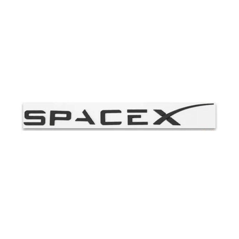 3d ABS Logo Space X Dual Motor Letters Sticker Car Rear Trunk Decal For Tesla Model Y S 3 X Emblem Badge Replacement Accessories