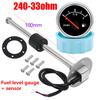 52mm Fuel Level Gauge +100mm-600mm Fuel Level Gauge Sensor 240-33ohm Car Meter with Red Backlight 9-32V Fit Boat Car