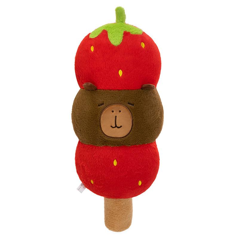Soft Strawberry Capybara Plush Doll For Children And Bedroom Gift Decoration