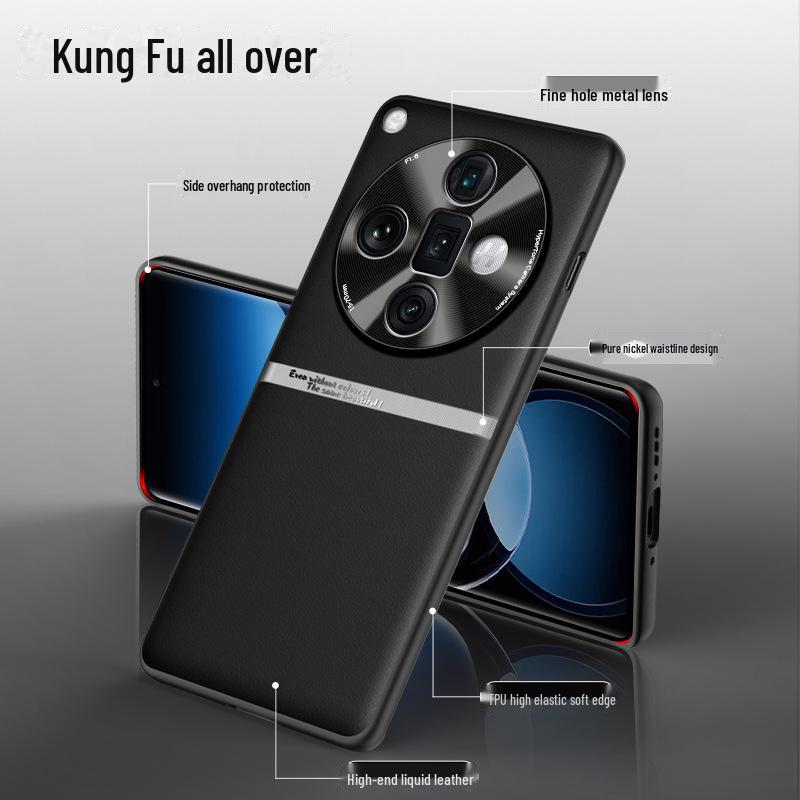 Liquid Leather Case for Oppo Find X7, Anti-fall and Anti-fouling Protective Cover.