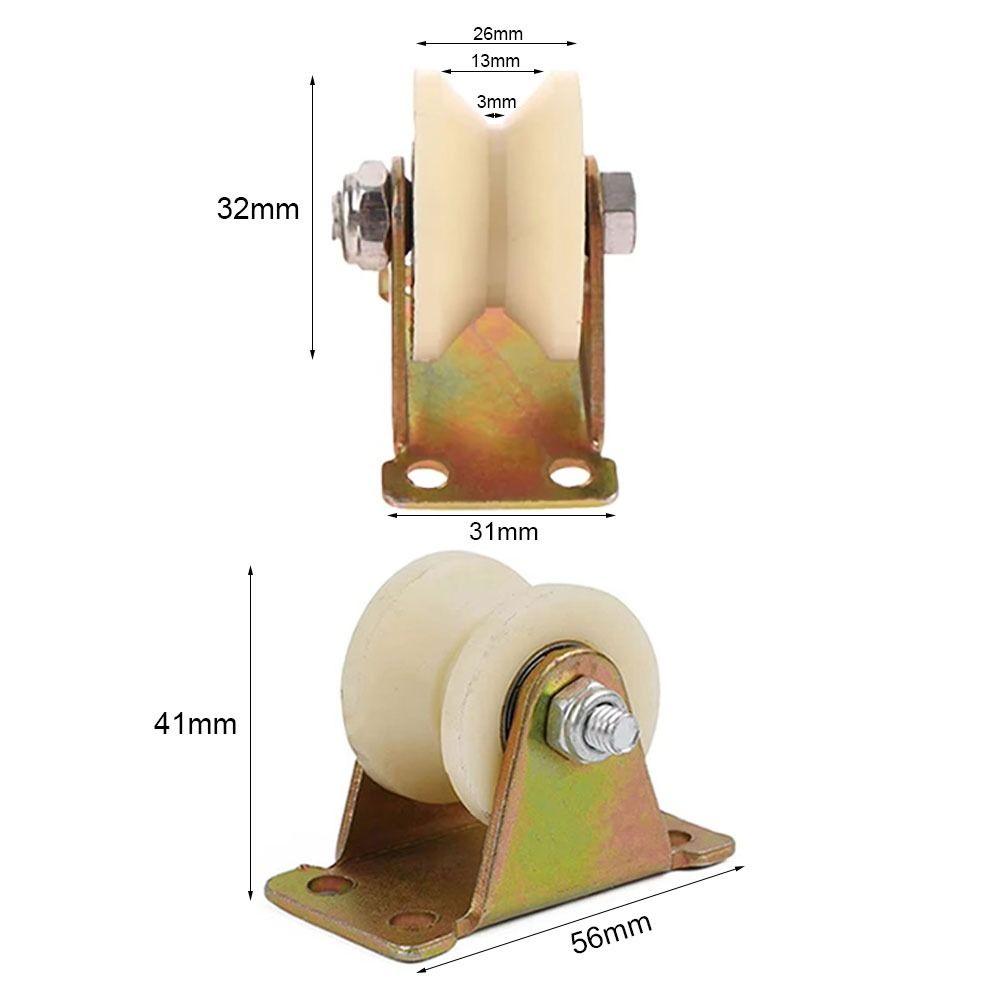 1Pcs 30U/V Roller Track Wheel Grooved Heavy Duty Rollers Durable Nylon Bearing Pulley  Door