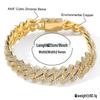 European-American Men's 14mm Zircon Cuban Chain Hip Hop Necklace