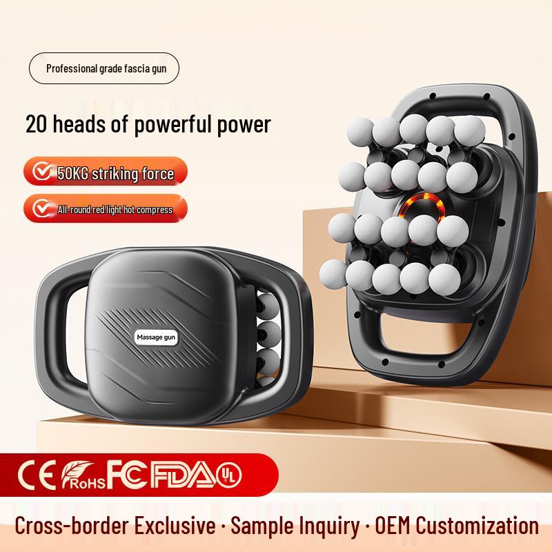 12-głowicowy masażer pistoletowy LCD do głębokiego rozluźnienia całego ciała