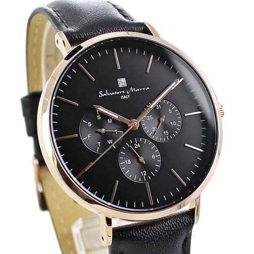 Salvatore Marra Watches, Pair Watches, Storage Box, Men's and Women's, Same Size, Unisex, Analog, Date, Calendar, Black, Brown, Leather Strap, sm22102
