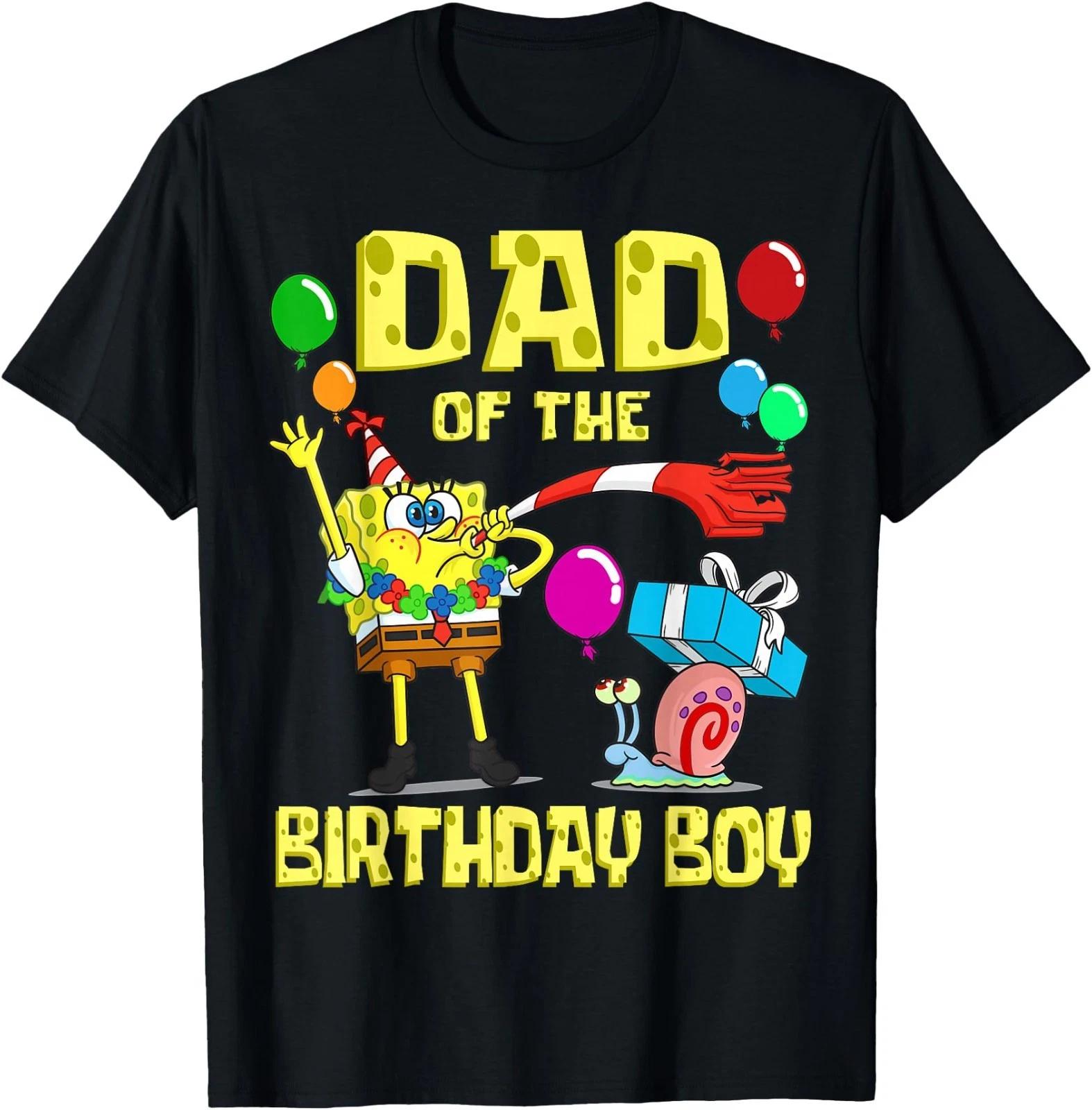 Spongebob Daddy of the Birthday Boy Theme Party T-Shirt 3XL