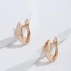 Fashion  Rose Gold Color Glossy Dangle Earrings Simple Rhombus Earrings For Women High Quality Daily Fine Jewelry
