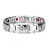 Men's single-row bracelet, stainless steel, adjustable, elegant bracelet, magnetic therapy health care accessory