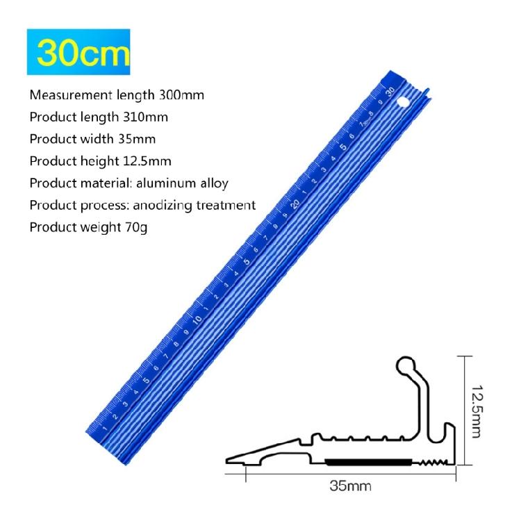 Hand Protective Ruler Nonslip Ruler Wood Cutting Straight Ruler Woodworking Tool