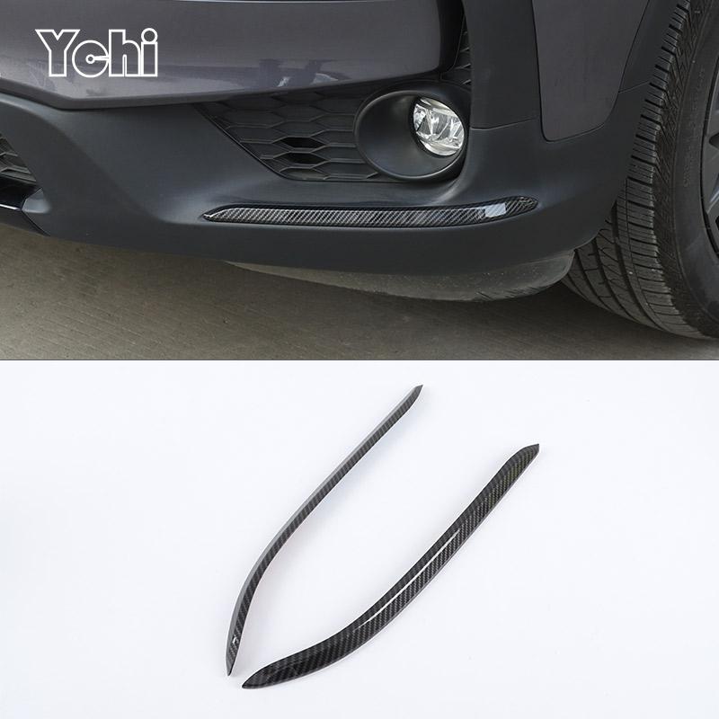 

ABS carbon fibre/Silver Car Front Bumper Side Air Intake Trim Strip Sticker For Honda Pilot 2015-2026 Car exterior Accessories