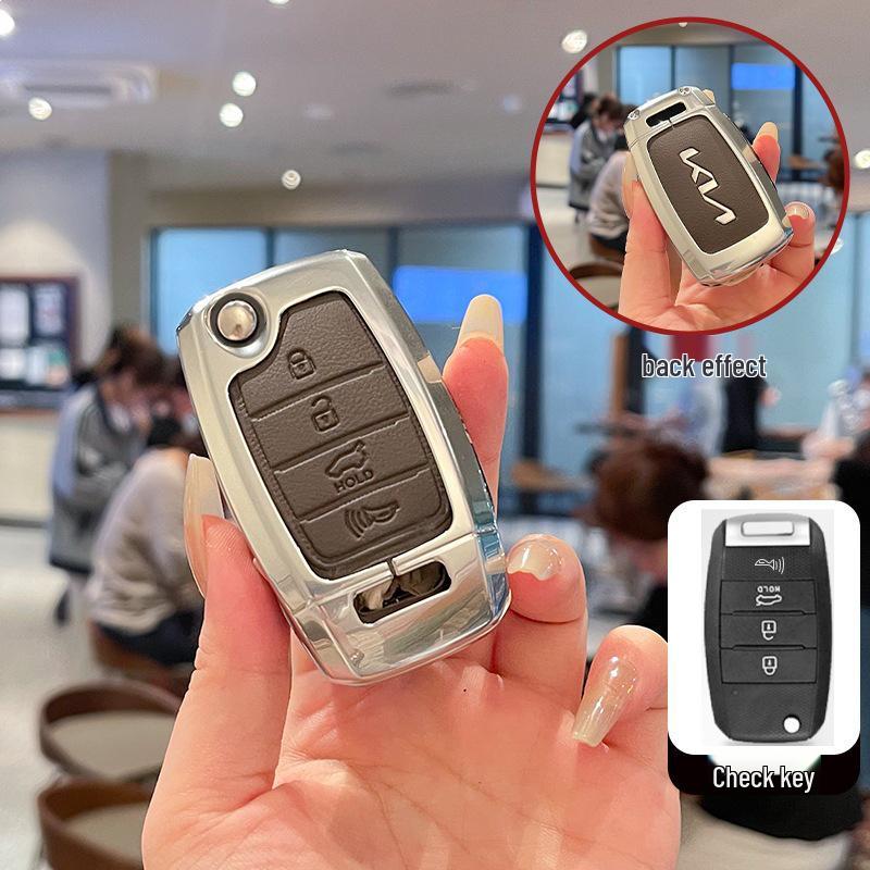 17-Model Kia K2 Anniversary Edition Key Case for Old Model K3S, Jiahua K4 Folding Key Cover