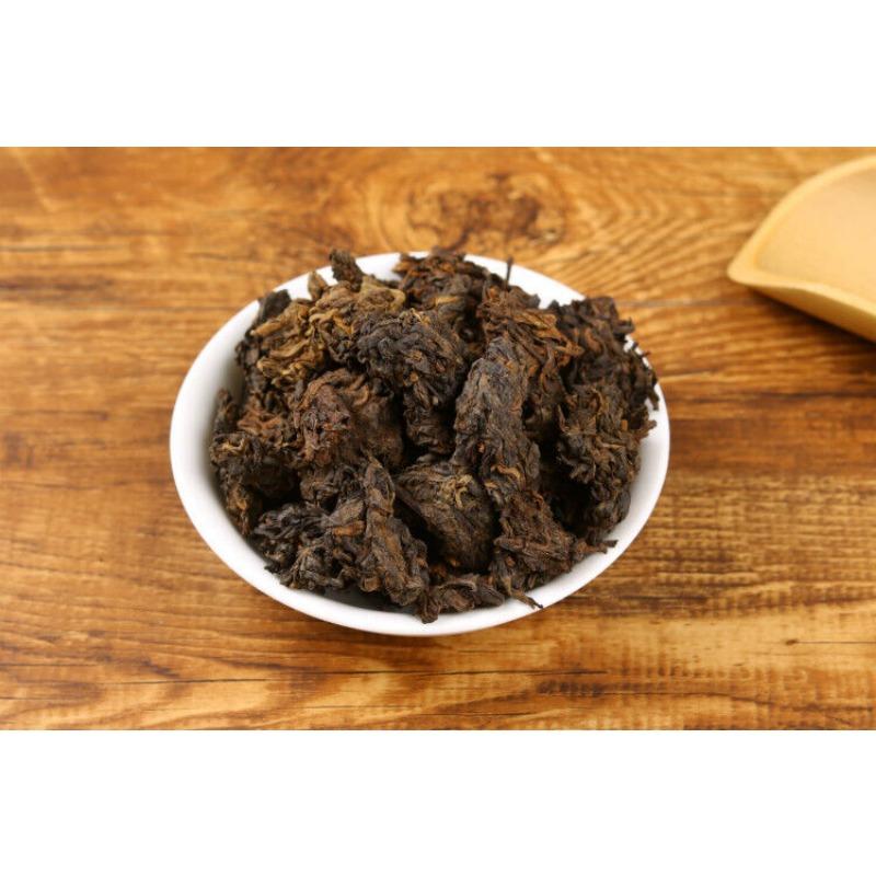 500g Black Tea Puerh Tea,Golden Bud Old Tea Head Menghai Ripe Tea