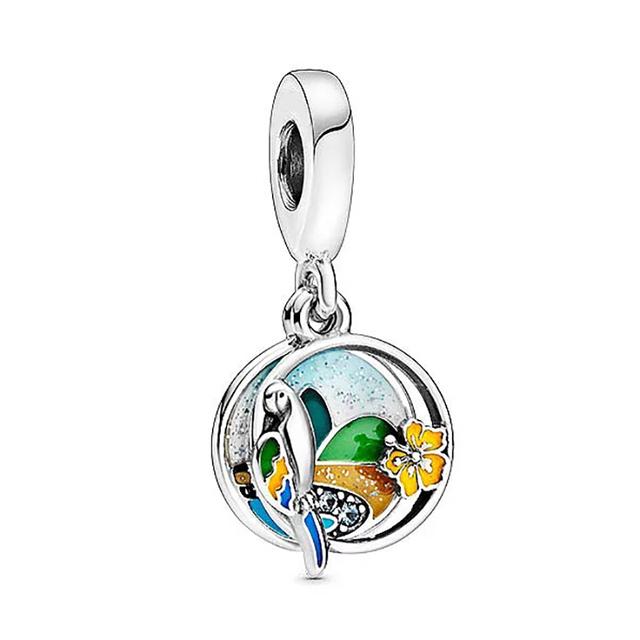 New Bear Shell Dreamcatcher Dolphin Beads Charm Dangle Fit Bracelets &Necklaces For Women Jewelry Gift Making 