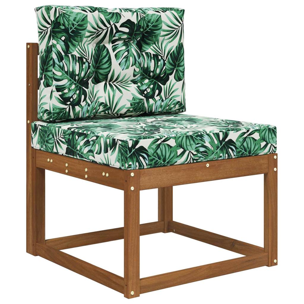 Outdoor Sofa Cushion Set 2 pcs Leaf Pattern Polyester