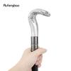 White Resin Snake Cobra Head Walking Cane Fashion Decorative Steel Stick Gentleman Elegant Cosplay Cane Knob Crosier 95cm