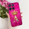 For Motorola Moto G57 G67 Power Case Fashion Crown Initial Letter Painted Phone Capa Soft Silicone TPU Case for Moto G67Power