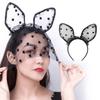 Bunny Ears Black Veil Headband - Sexy & Erotic Hair Accessory for Women