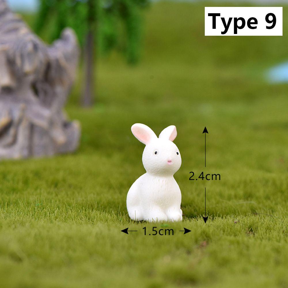 DIY Fairy Garden Accessories Doll House Ornament Miniature Rabbit Hedgehog Frog Cat Animals Figurines Deer Chicken Duck