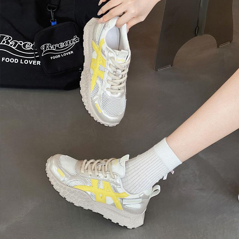 New summer mesh breathable Forrest Gump casual shoes women's platform German training dad shoes versatile and comfortable running shoes