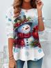 Women's Sweatshirt 3D Prints Christmas Theme Kawaii Graphics Long Sleeve T-shirt Casual Loose Fit O-Neck Tee Long Sleeve Tops