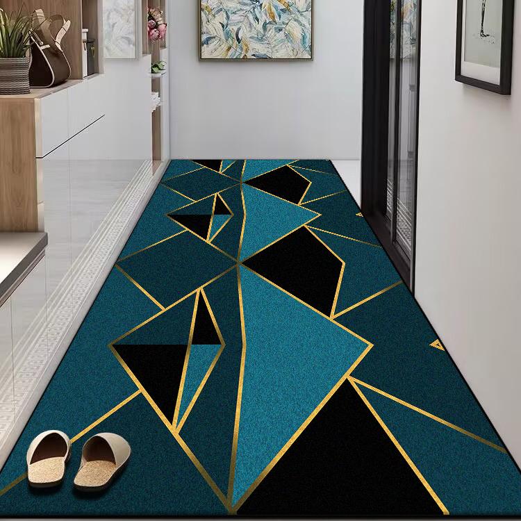 Nordische Geometrie Lange Flurteppiche für den Flur Waschbarer Teppichläufer Wohnzimmer Langer Läufer Bodenmatten Heimdekoration
