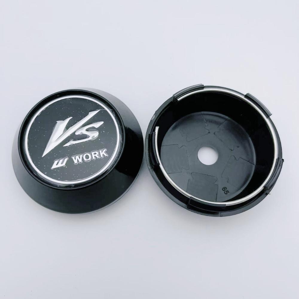 4pcs 60mm 64mm 65mm 68mm 69mm VS W Work Logo Badge Car Wheel Center Caps Replace Accessories Wheels Rim Hub Hubcaps Centre Cover