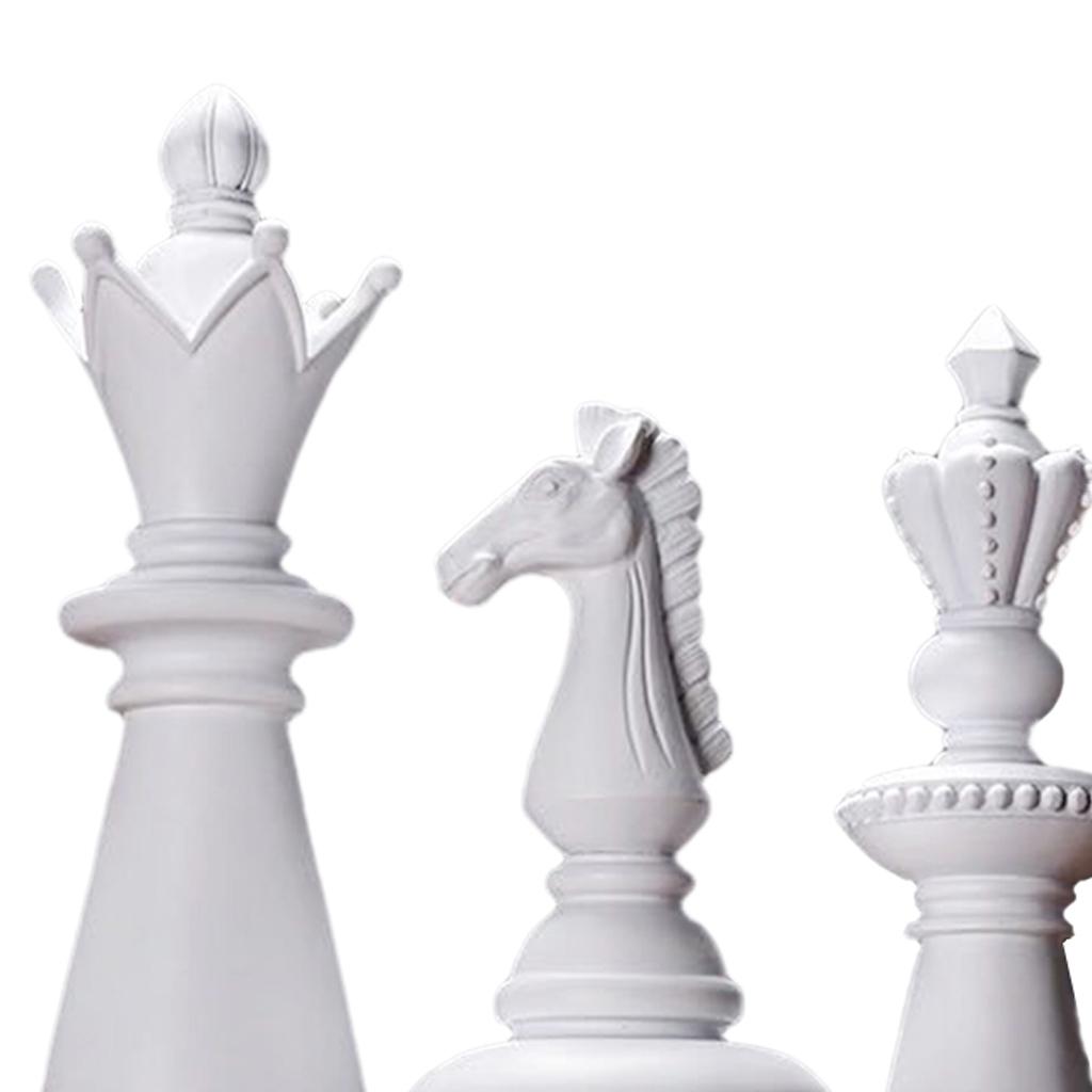 3 Packs of Chess Statue, Chess, Sculpture, Home Ornaments, Gifts , White