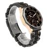 Salvatore Mara Watch Chronograph 10 ATM Water Resistant Business Formal Italian Brand Limited Model Men's SM15104 (Black X Pink Gold)