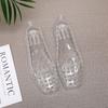 Damen Sommerschuhe im koreanischen Stil, durchsichtige Jelly-Flats mit eckiger Spitze - Hohl geschnittene Slip-Ons, Kristallschuhe