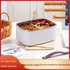 Large Capacity Electric Heated Lunch Box with 304 Stainless Steel, Portable, for Home or Office Use