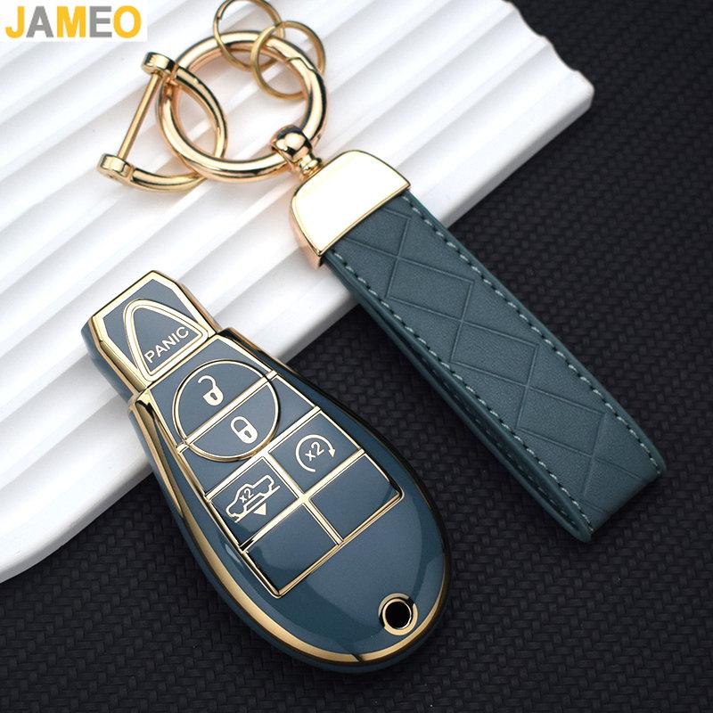 Tpu Key Fob Cover Fit For Chrysler Town & Country Grand Voyager Key Fob Case Fit For Dodge Dart Grand Caravan Fit For Jeep Grand Cherokee Cap