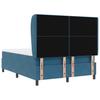 Box Spring Bed with Mattress Dark Blue 190 x 140 cm Velvet