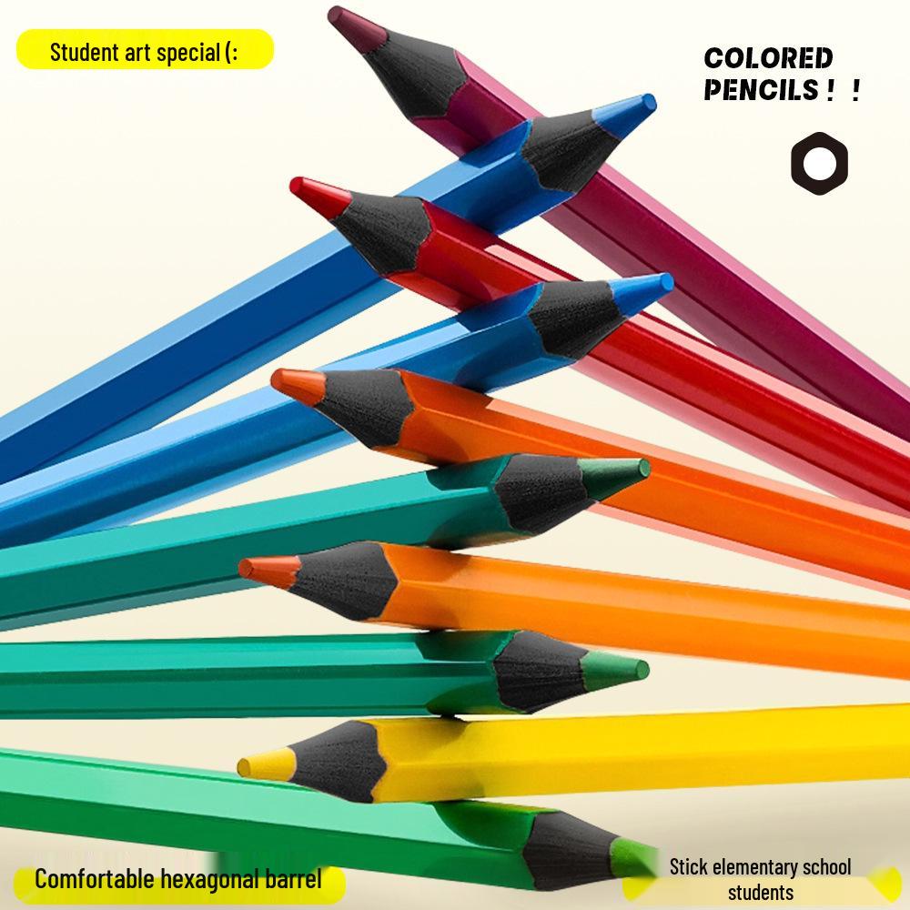 True Color Erasable Woodless Colored Pencils Set with Portable Box for Drawing and Writing