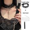 Lace Choker Leash Necklace: Women's Clavicle Chain Neckband