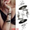 1 PC 210*114MM Waterproof Temporary Tattoo Sticker Spider Flash Tattoos Sanskrit Tiger Flower Body Art Arm Fake Tatoo For Women Men