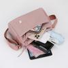 Water-Repellent Multi-Compartment Bag Lightweight Small Square Bag Commuter Women's Shoulder Bag Solid Color Crossbody Bag